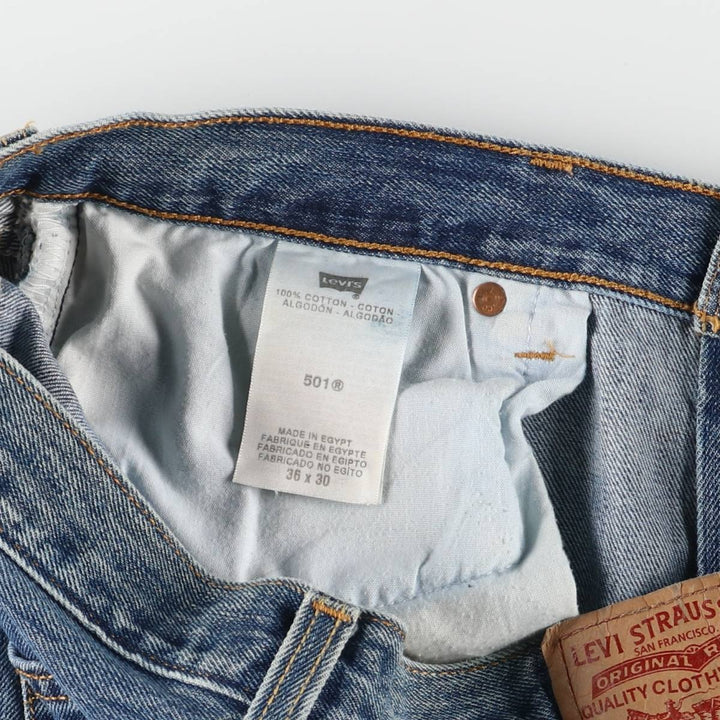 Levi's 501 straight denim pants for men, size W36 cotton blue type Vintage Second Hand