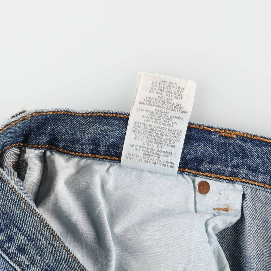 Levi's 501 straight denim pants for men, size W36 cotton blue type Vintage Second Hand