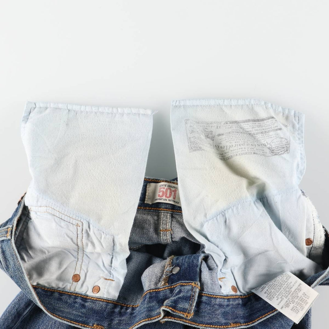 Levi's 501 straight denim pants for men, size W36 cotton blue type Vintage Second Hand