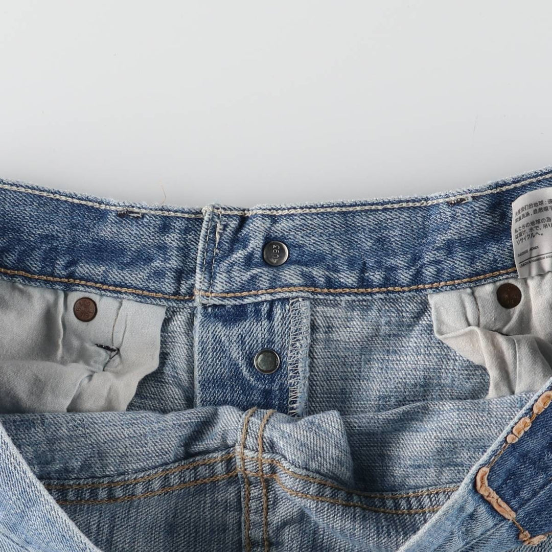 Levi's 501 straight denim pants for men, size W33 cotton blue type Vintage Second Hand