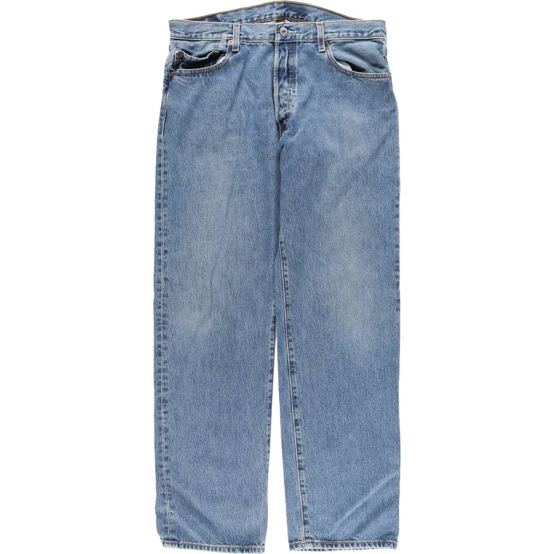 00'S Levi's 501 straight denim pants for men, size W34 cotton Blue type light blue Vintage Second Hand