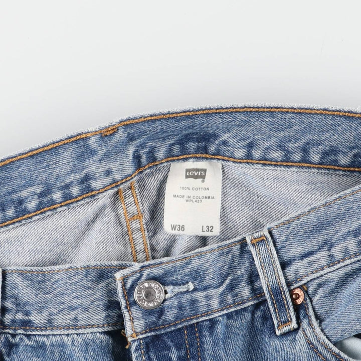 00'S Levi's 501 straight denim pants for men, size W34 cotton Blue type light blue Vintage Second Hand