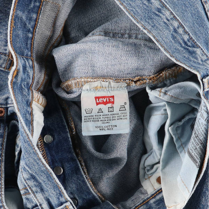 00'S Levi's 501 straight denim pants for men, size W34 cotton Blue type light blue Vintage Second Hand