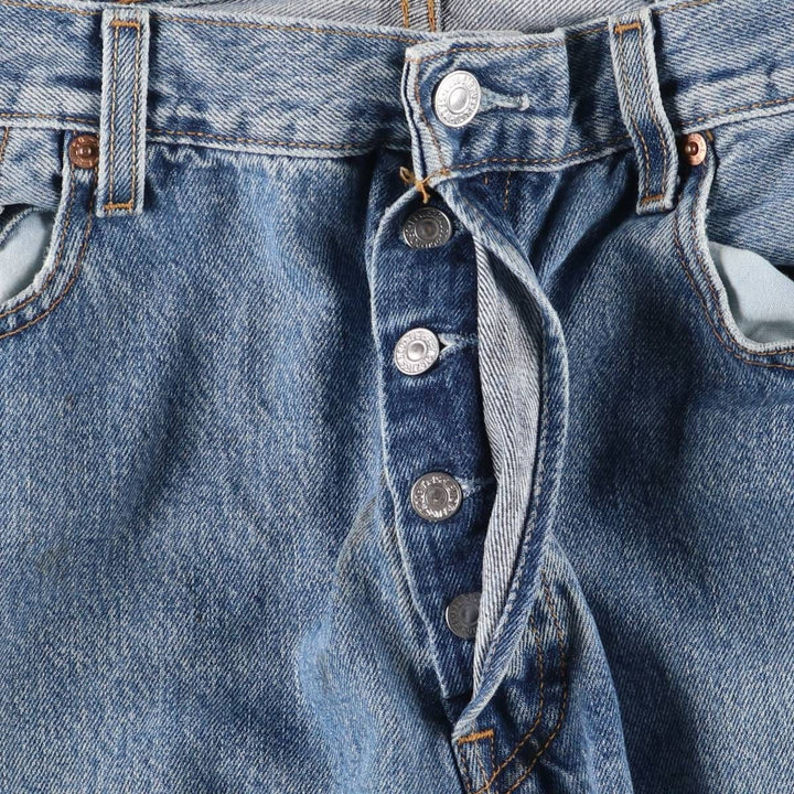 00'S Levi's 501 straight denim pants for men, size W34 cotton Blue type light blue Vintage Second Hand