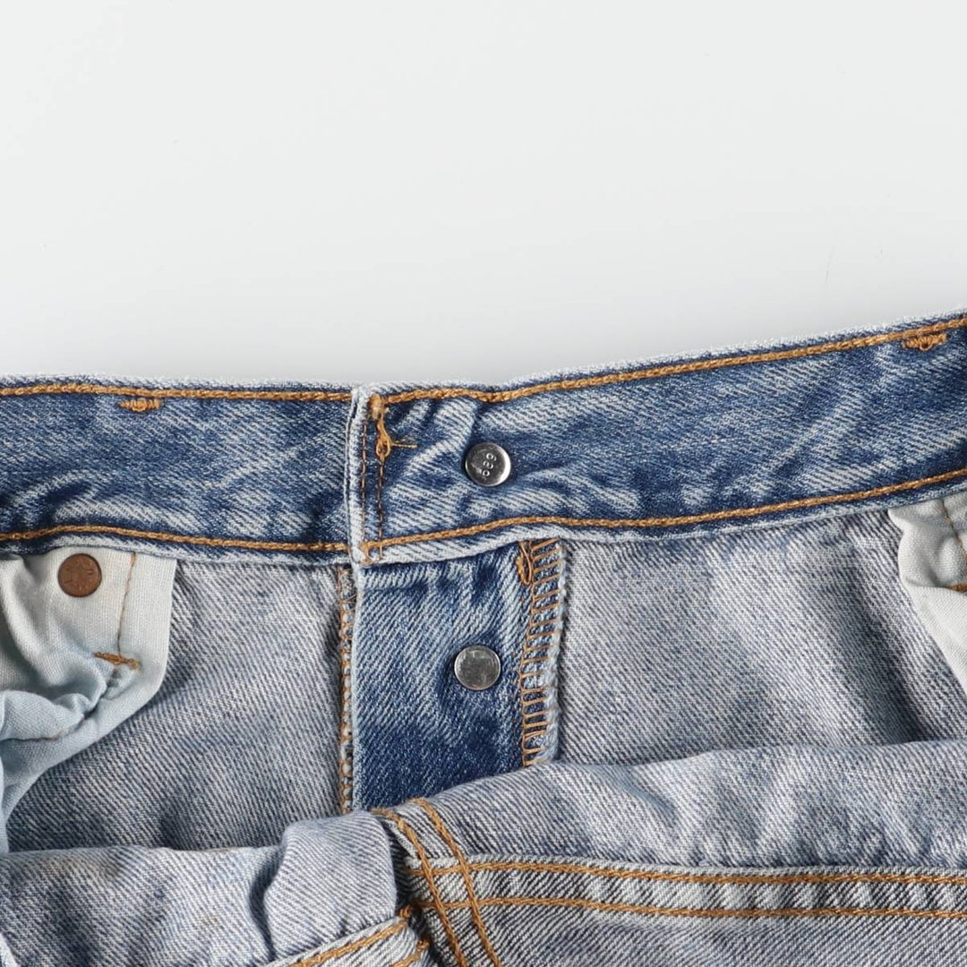00'S Levi's 501 straight denim pants for men, size W34 cotton Blue type light blue Vintage Second Hand