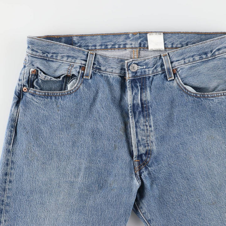 00'S Levi's 501 straight denim pants for men, size W34 cotton Blue type light blue Vintage Second Hand