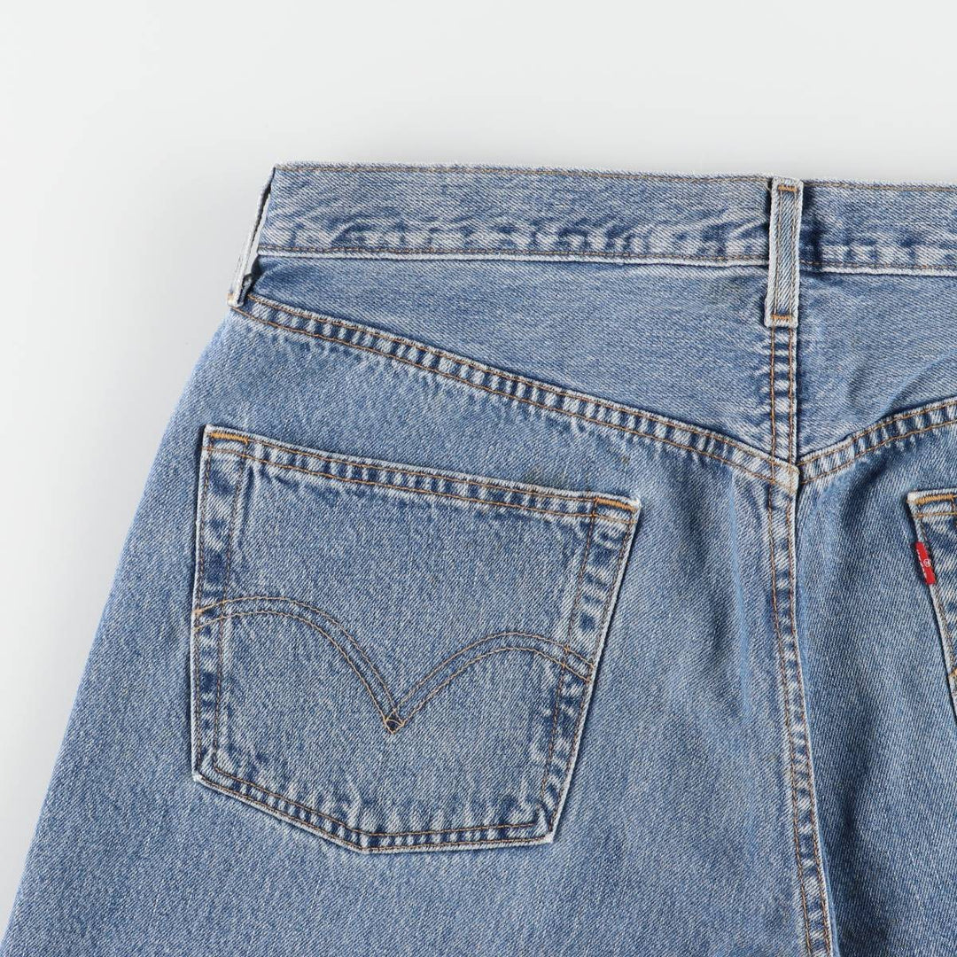 00'S Levi's 501 straight denim pants for men, size W34 cotton Blue type light blue Vintage Second Hand
