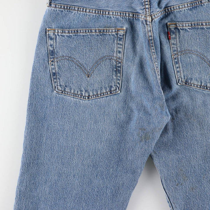 00'S Levi's 501 straight denim pants for men, size W34 cotton Blue type light blue Vintage Second Hand