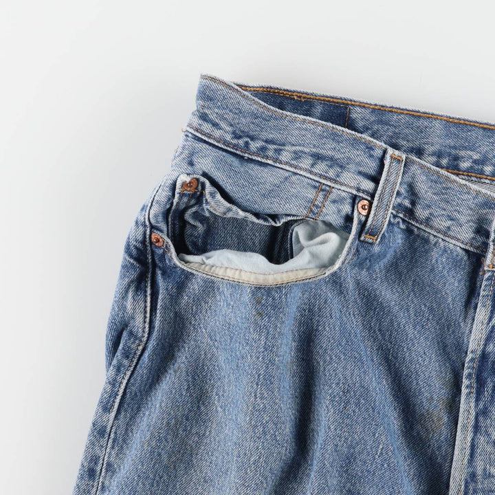 00'S Levi's 501 straight denim pants for men, size W34 cotton Blue type light blue Vintage Second Hand
