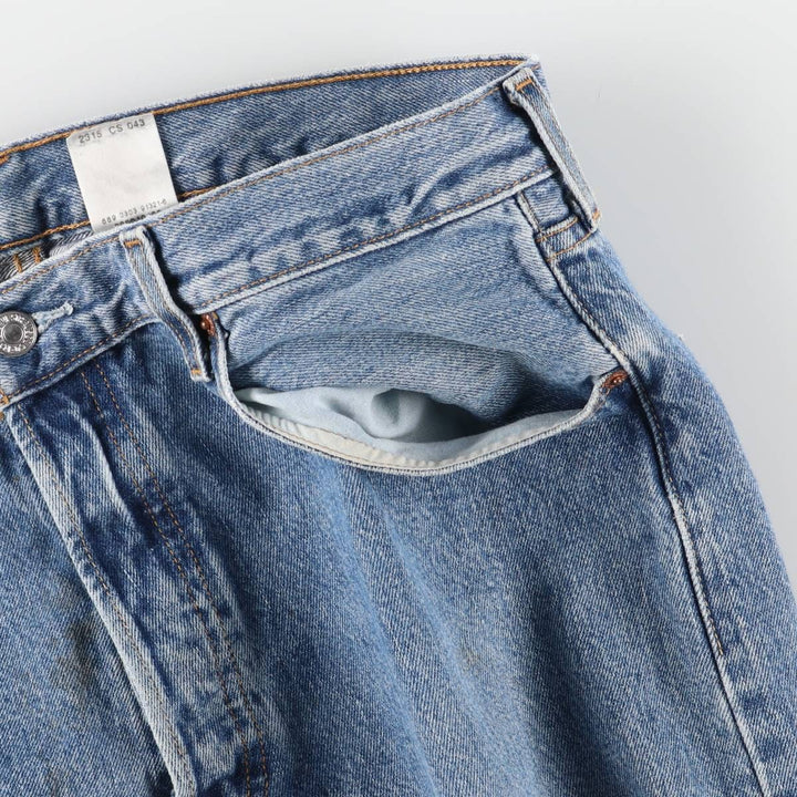 00'S Levi's 501 straight denim pants for men, size W34 cotton Blue type light blue Vintage Second Hand