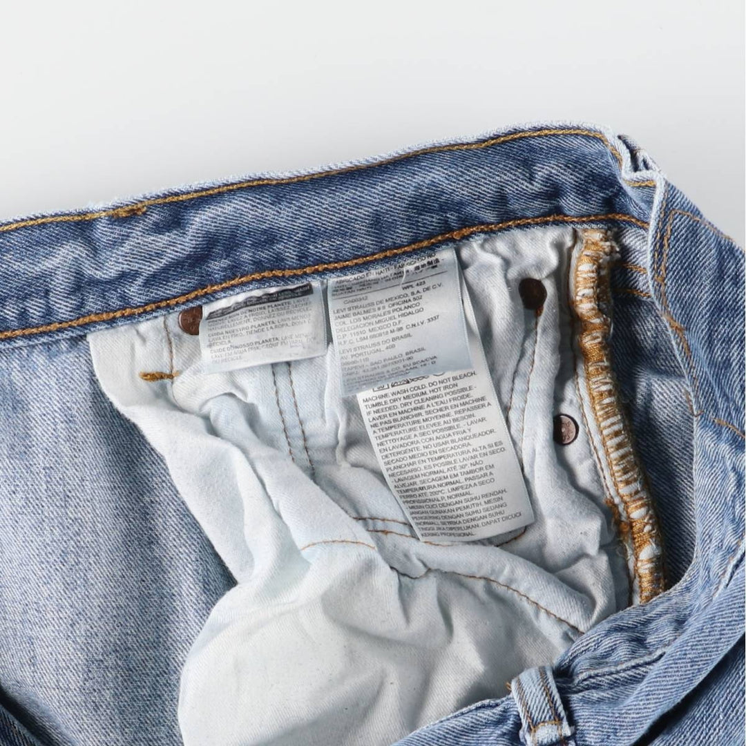 Levi's 501 straight denim pants for men, size W37 cotton Blue type light blue Vintage Second Hand
