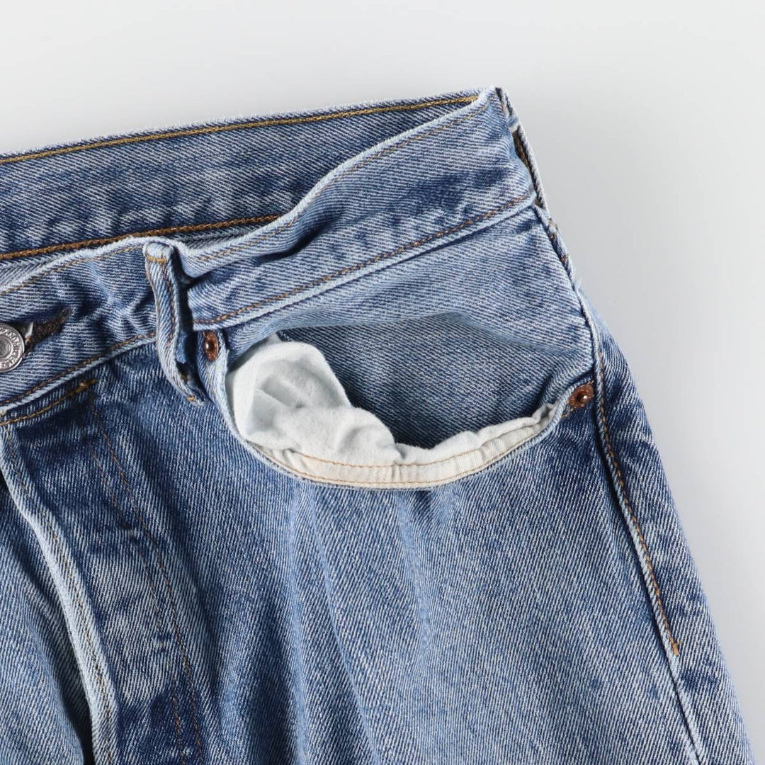 Levi's 501 straight denim pants for men, size W37 cotton Blue type light blue Vintage Second Hand