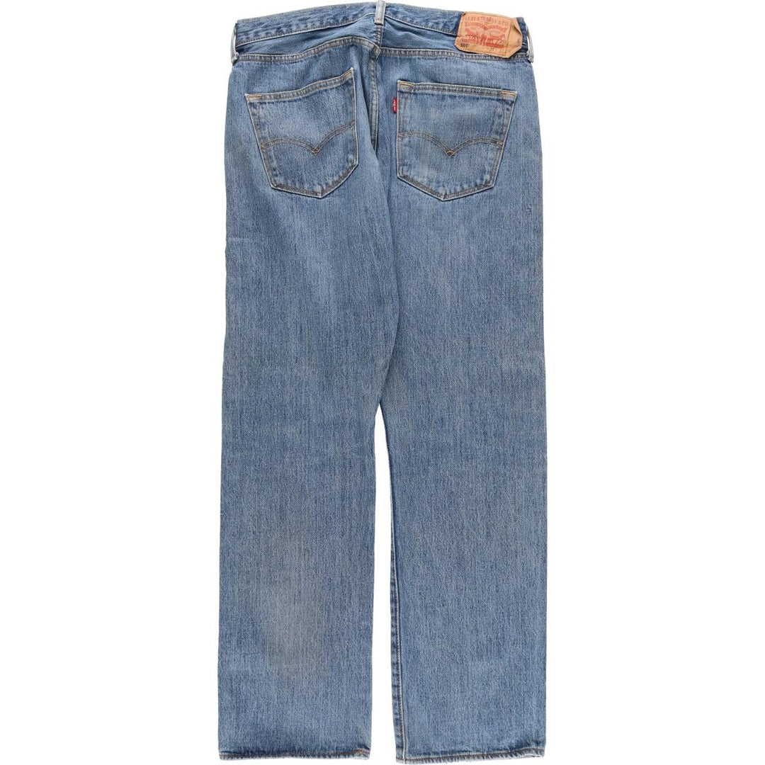 Levi's 501 straight denim pants for men, size W34 cotton Blue type light blue Vintage Second Hand