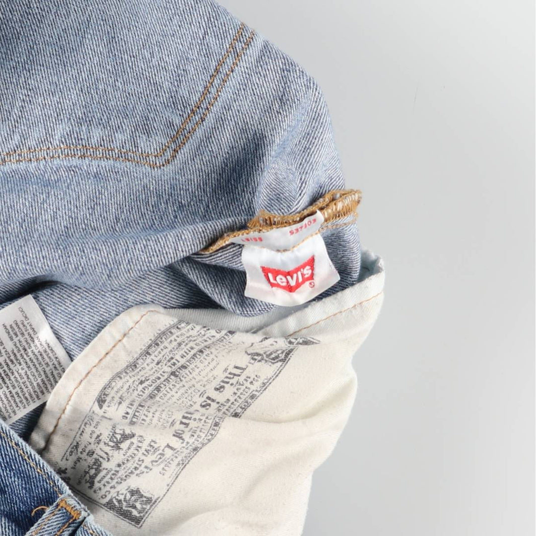Levi's 501 straight denim pants for men, size W34 cotton Blue type light blue Vintage Second Hand