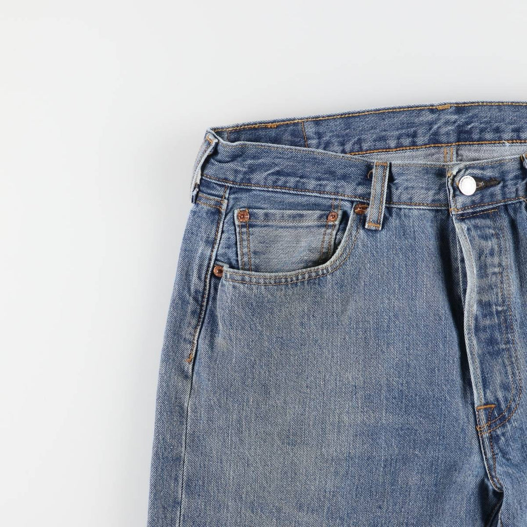 Levi's 501 straight denim pants for men, size W34 cotton Blue type light blue Vintage Second Hand
