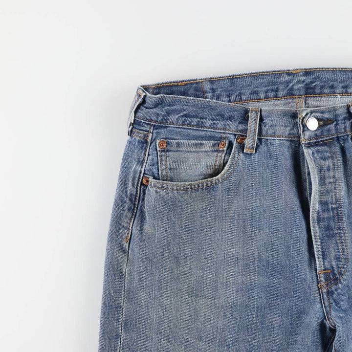 Levi's 501 straight denim pants for men, size W34 cotton Blue type light blue Vintage Second Hand