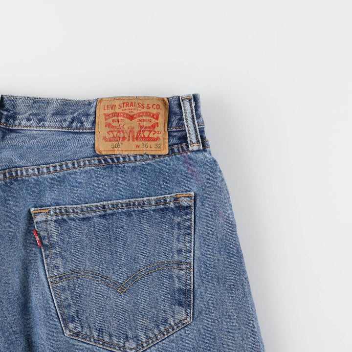 Levi's 501 straight denim pants for men, size W35 cotton Blue type light blue Vintage Second Hand