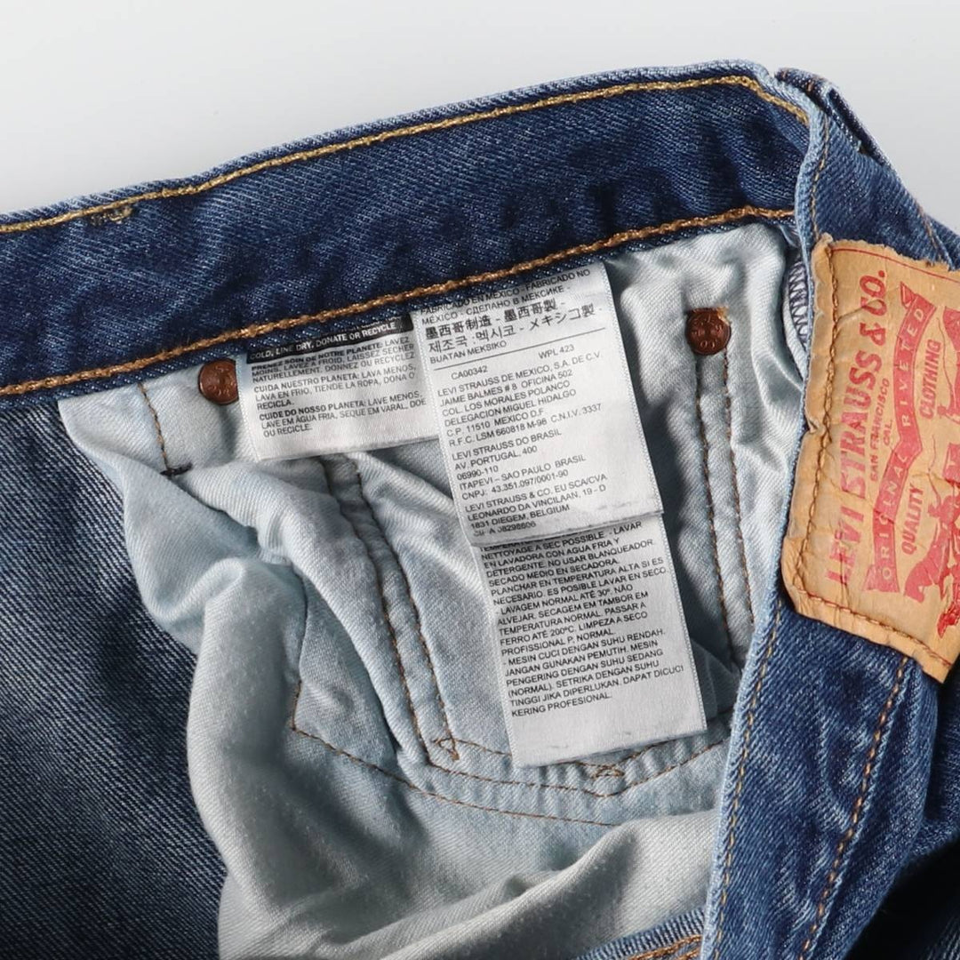 Levi's 501 straight denim pants for men, size W34 cotton blue type Vintage Second Hand