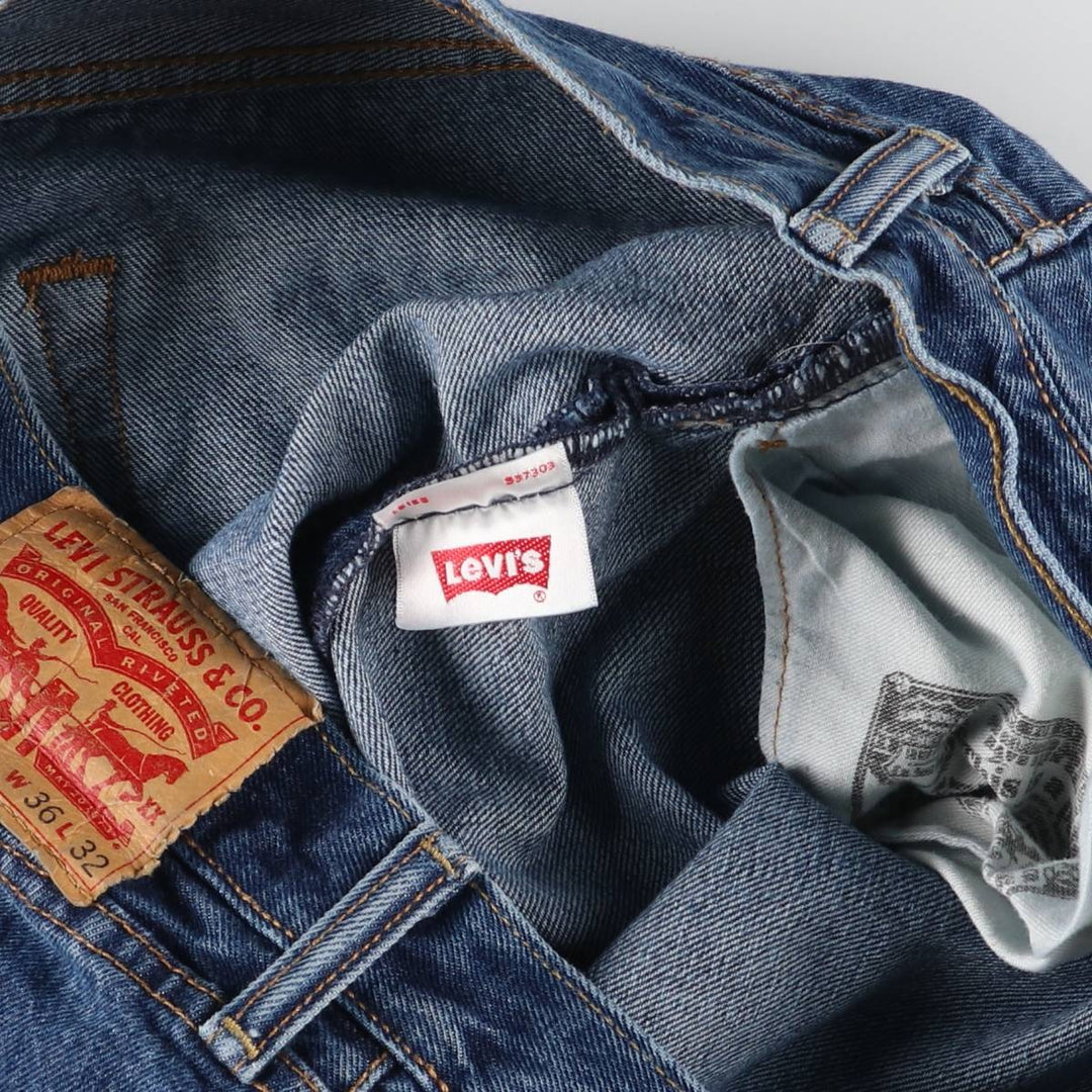 Levi's 501 straight denim pants for men, size W34 cotton blue type Vintage Second Hand