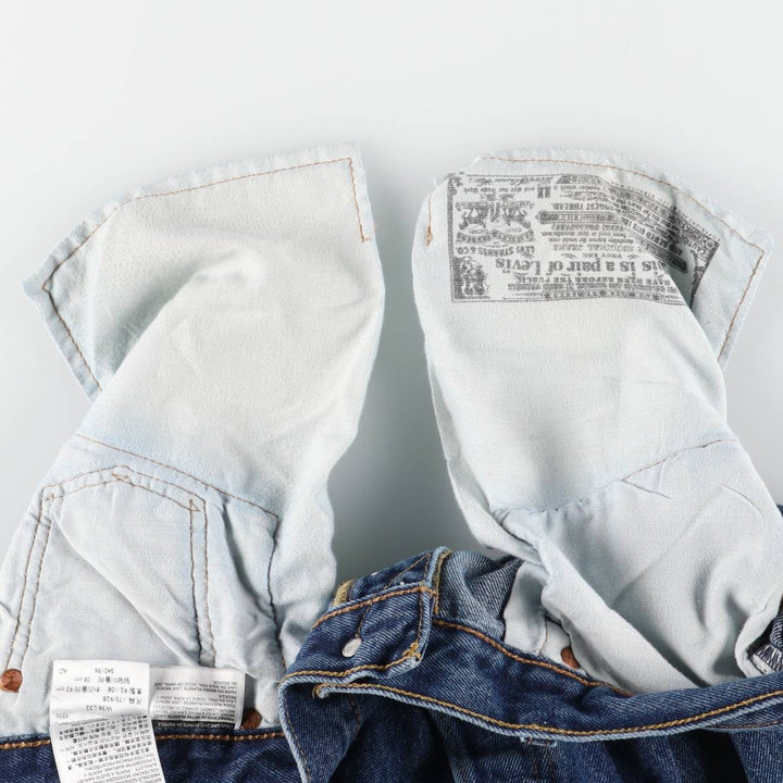 Levi's 501 straight denim pants for men, size W34 cotton blue type Vintage Second Hand