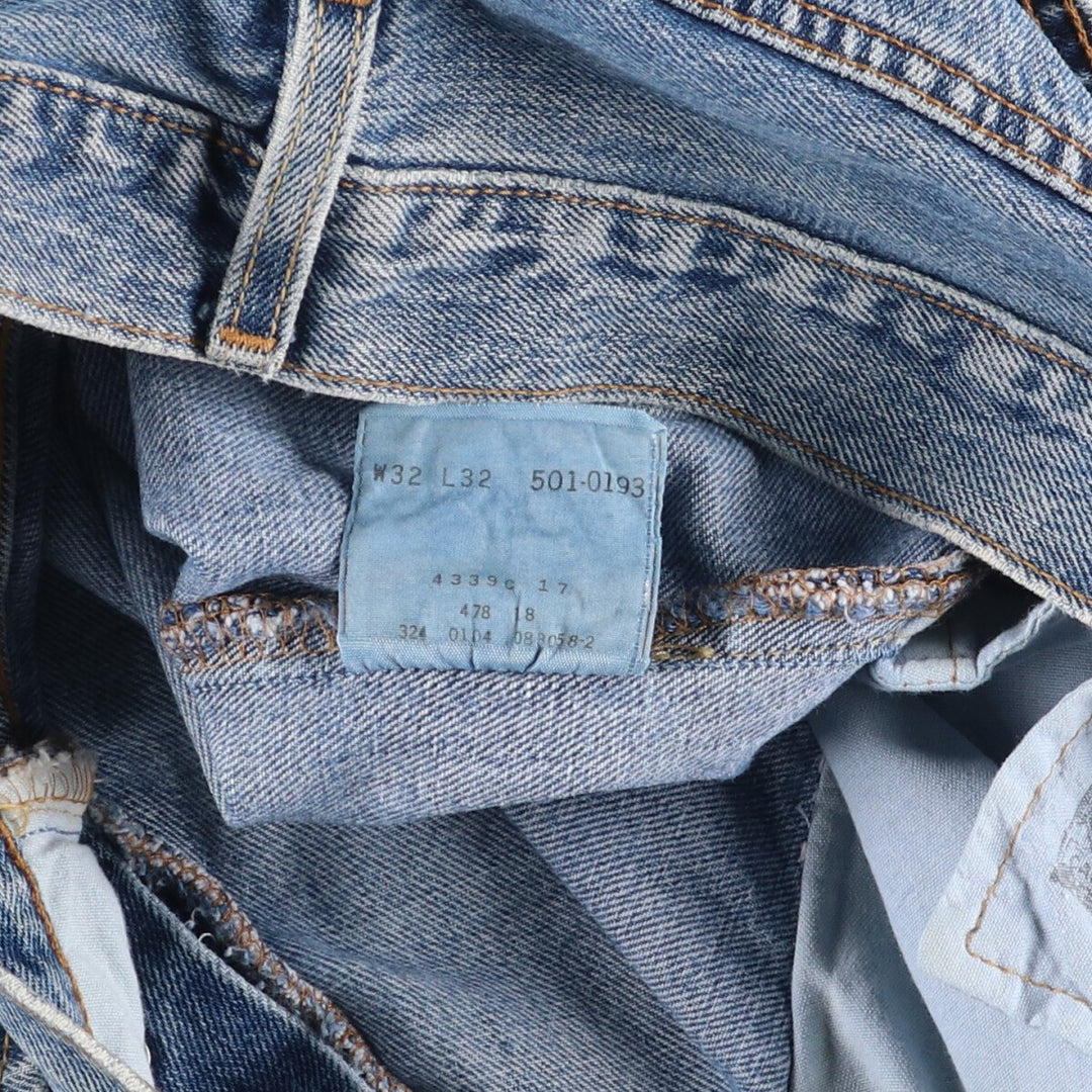 00'S Levi's 501 straight denim pants for men, size w31 cotton blue type Vintage Second Hand