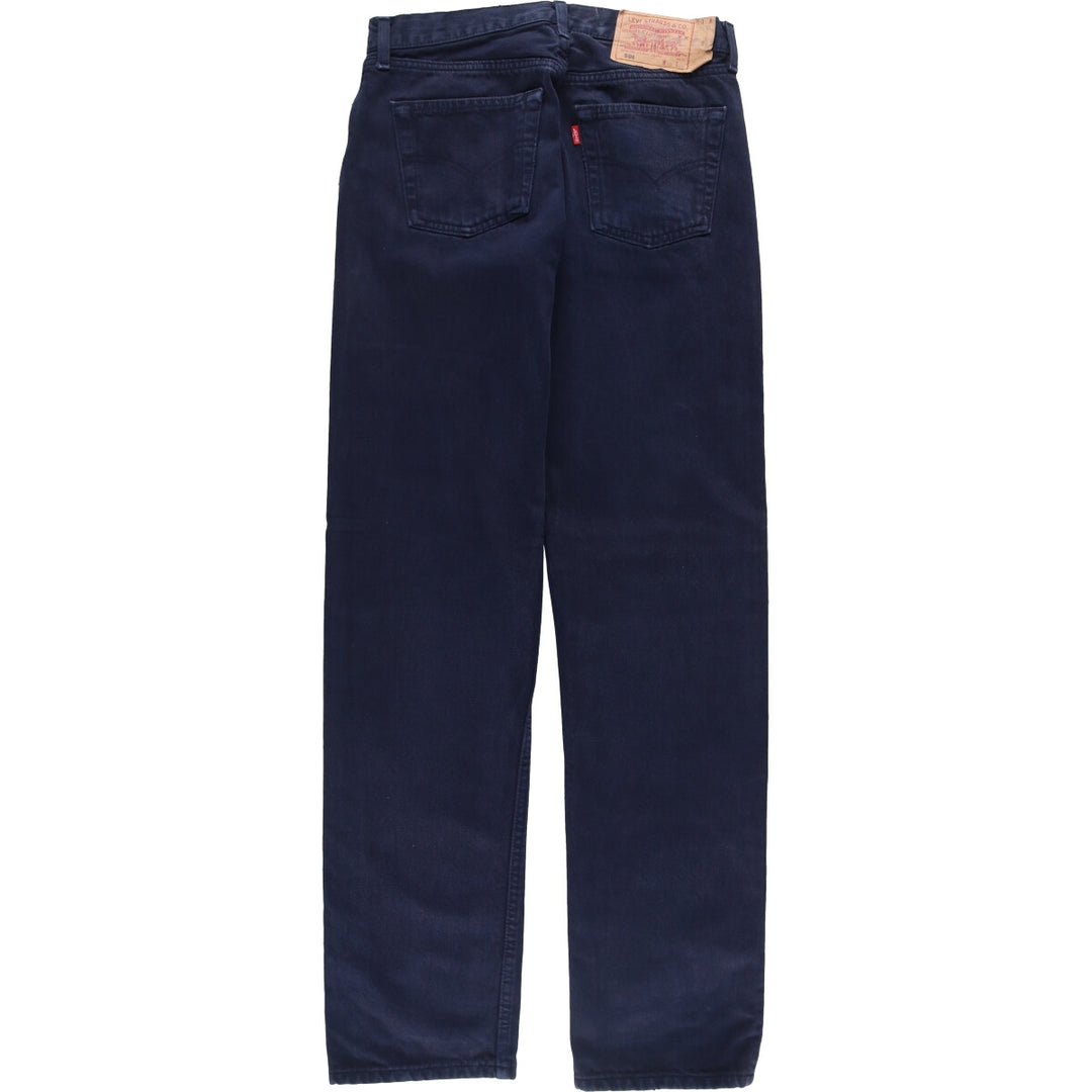 90'S Levi's 501-0121 Euro model straight denim pants for men, W30 equivalent, vintage cotton navy blue type Vintage Second Hand