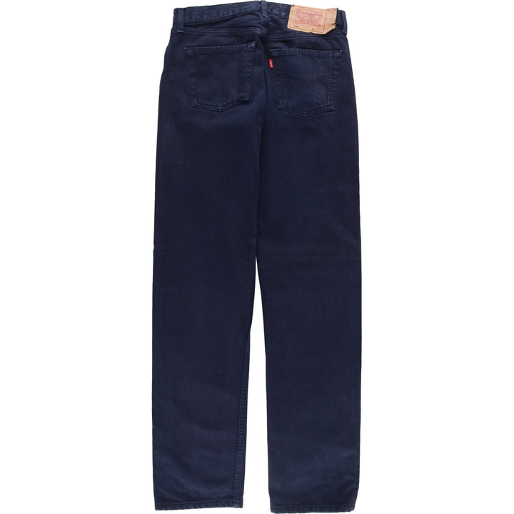 90'S Levi's 501-0121 Euro model straight denim pants for men, W30 equivalent, vintage cotton navy blue type Vintage Second Hand