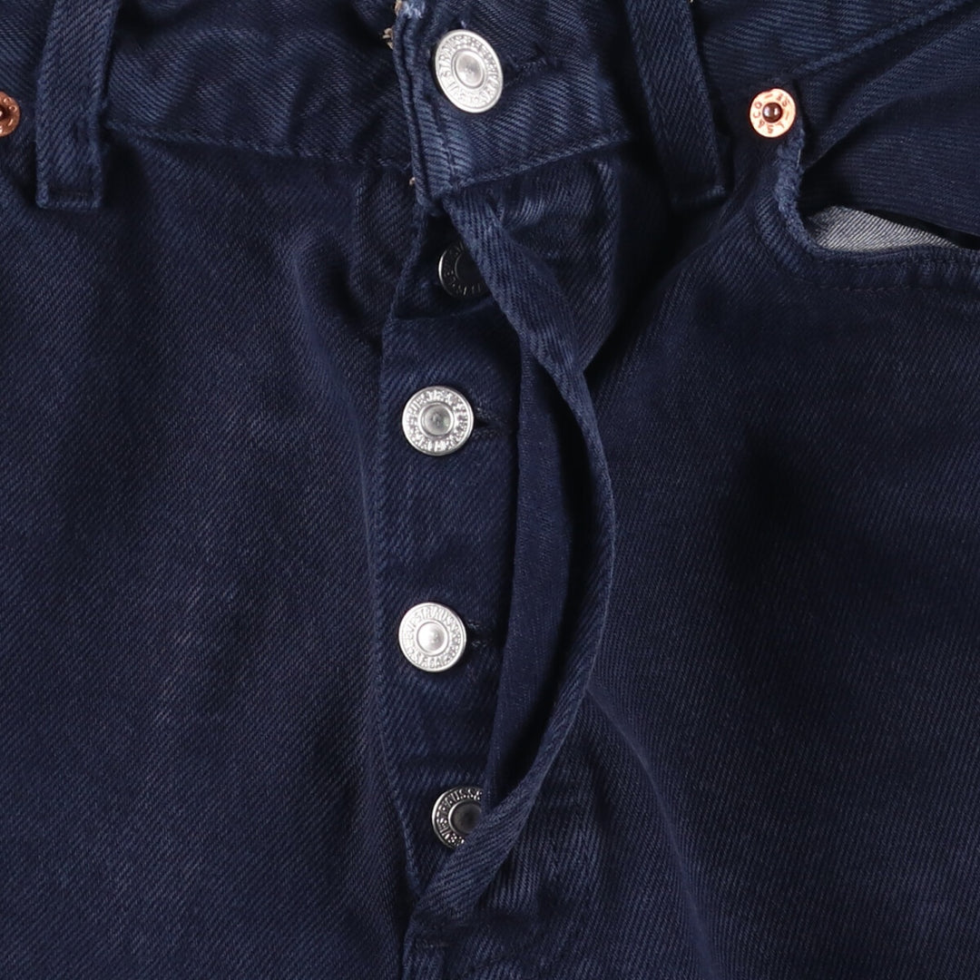 90'S Levi's 501-0121 Euro model straight denim pants for men, W30 equivalent, vintage cotton navy blue type Vintage Second Hand