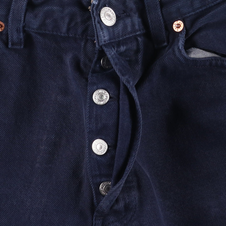 90'S Levi's 501-0121 Euro model straight denim pants for men, W30 equivalent, vintage cotton navy blue type Vintage Second Hand