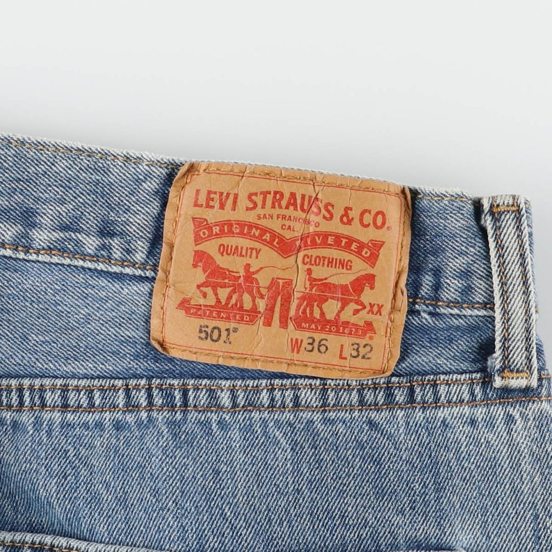 Levi's 501 straight denim pants for men, size W35 cotton blue type Vintage Second Hand