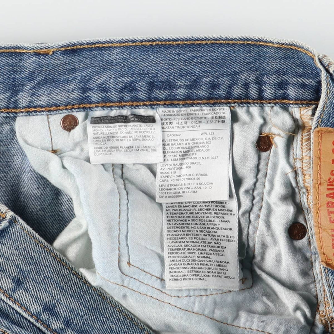 Levi's 501 straight denim pants for men, size W35 cotton blue type Vintage Second Hand