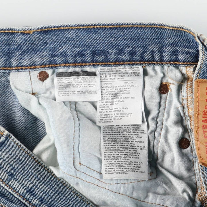 Levi's 501 straight denim pants for men, size W35 cotton blue type Vintage Second Hand