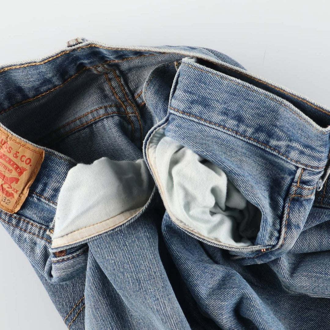 Levi's 501 straight denim pants for men, size W35 cotton blue type Vintage Second Hand