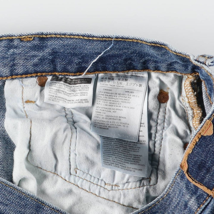 Levi's 501 straight denim pants for men, size W34 cotton blue type Vintage Second Hand