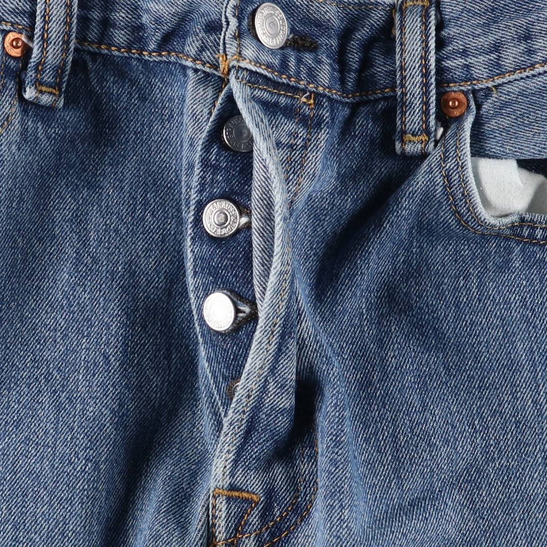 Levi's 501 straight denim pants for men, size W34 cotton blue type Vintage Second Hand