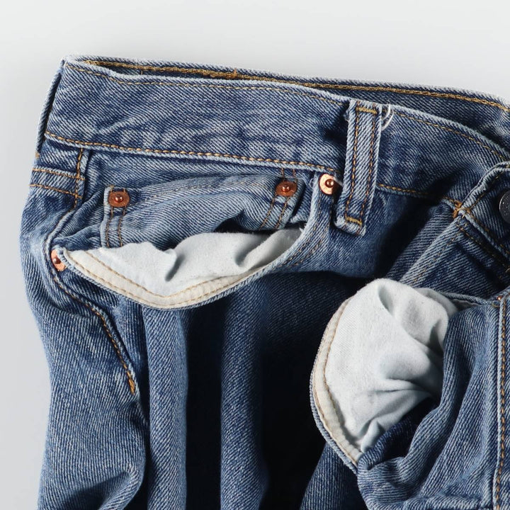 Levi's 501 straight denim pants for men, size W34 cotton blue type Vintage Second Hand
