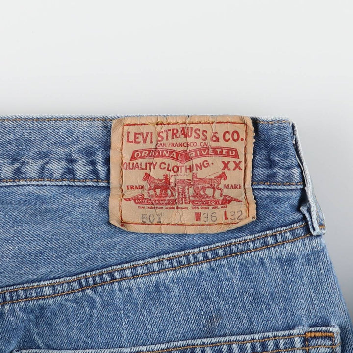 Levi's 501 straight denim pants for men, size W34 cotton blue type Vintage Second Hand