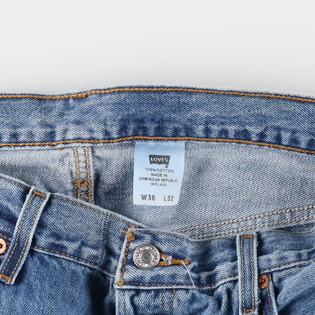 Levi's 501 straight denim pants for men, size W34 cotton blue type Vintage Second Hand