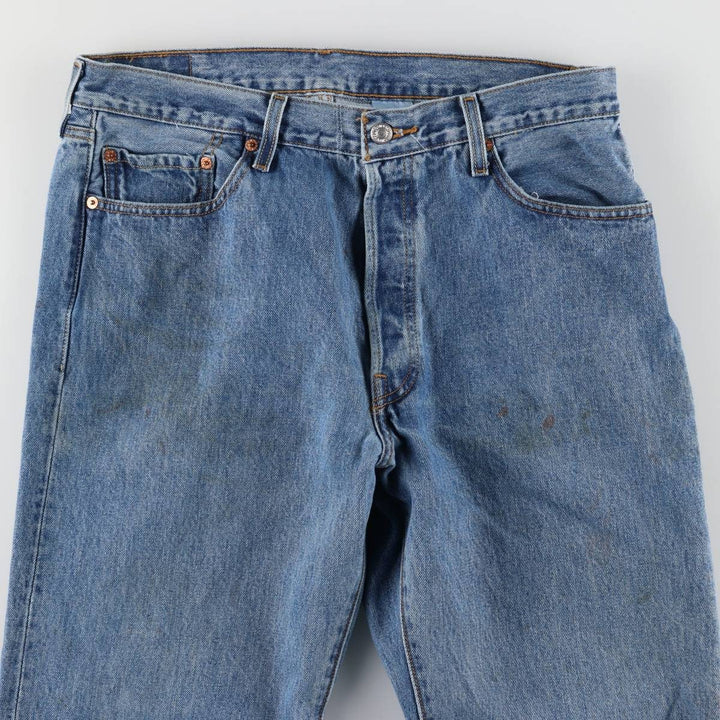 Levi's 501 straight denim pants for men, size W34 cotton blue type Vintage Second Hand
