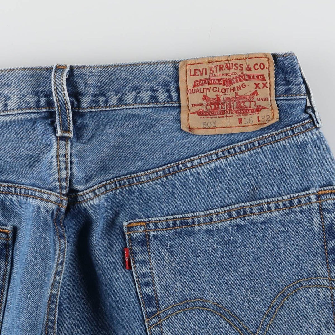 Levi's 501 straight denim pants for men, size W34 cotton blue type Vintage Second Hand