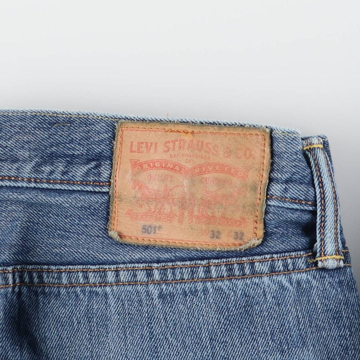 Levi's 501 straight denim pants for men, size W32 cotton blue type Vintage Second Hand