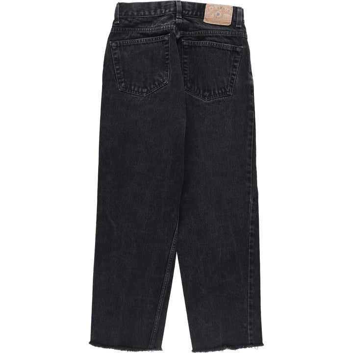 90'S GAP DENIM Old Gap Cut-Off Black Denim Straight Denim Pants Women's Size M (W26) unclear black type Vintage Second Hand