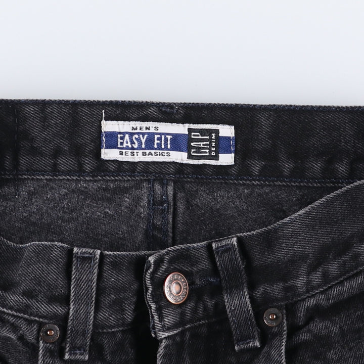 90'S GAP DENIM Old Gap Cut-Off Black Denim Straight Denim Pants Women's Size M (W26) unclear black type Vintage Second Hand
