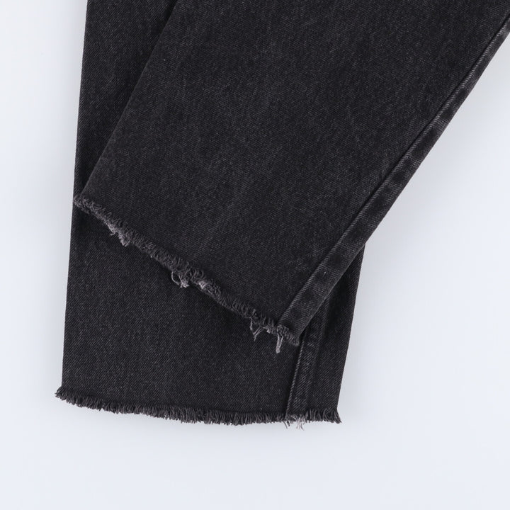 90'S GAP DENIM Old Gap Cut-Off Black Denim Straight Denim Pants Women's Size M (W26) unclear black type Vintage Second Hand