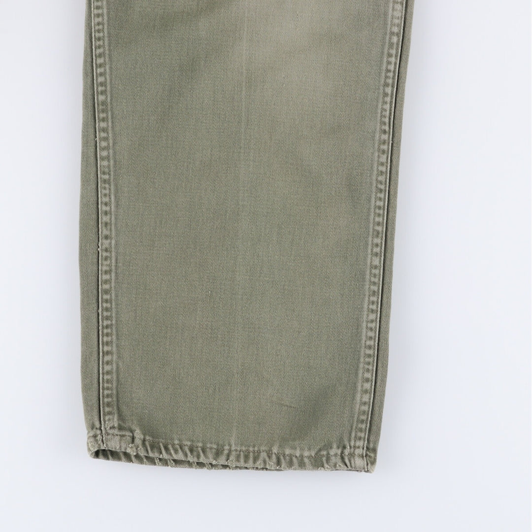 1960'S US military baker pants, made in USA, women's size L (w28), vintage unclear Khaki type sage green Vintage Second Hand