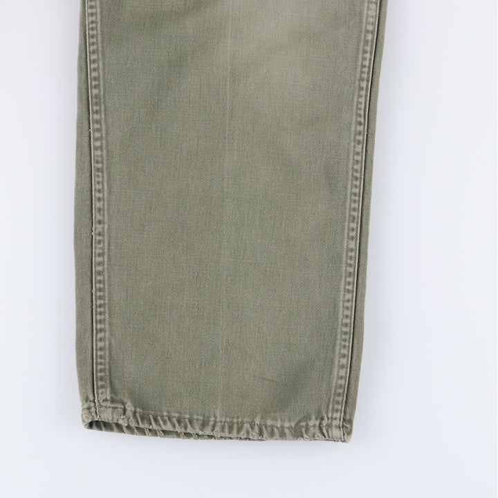 1960'S US military baker pants, made in USA, women's size L (w28), vintage unclear Khaki type sage green Vintage Second Hand