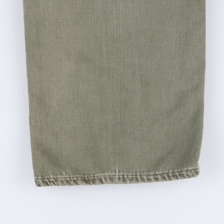 1960'S US military baker pants, made in USA, women's size L (w28), vintage unclear Khaki type sage green Vintage Second Hand