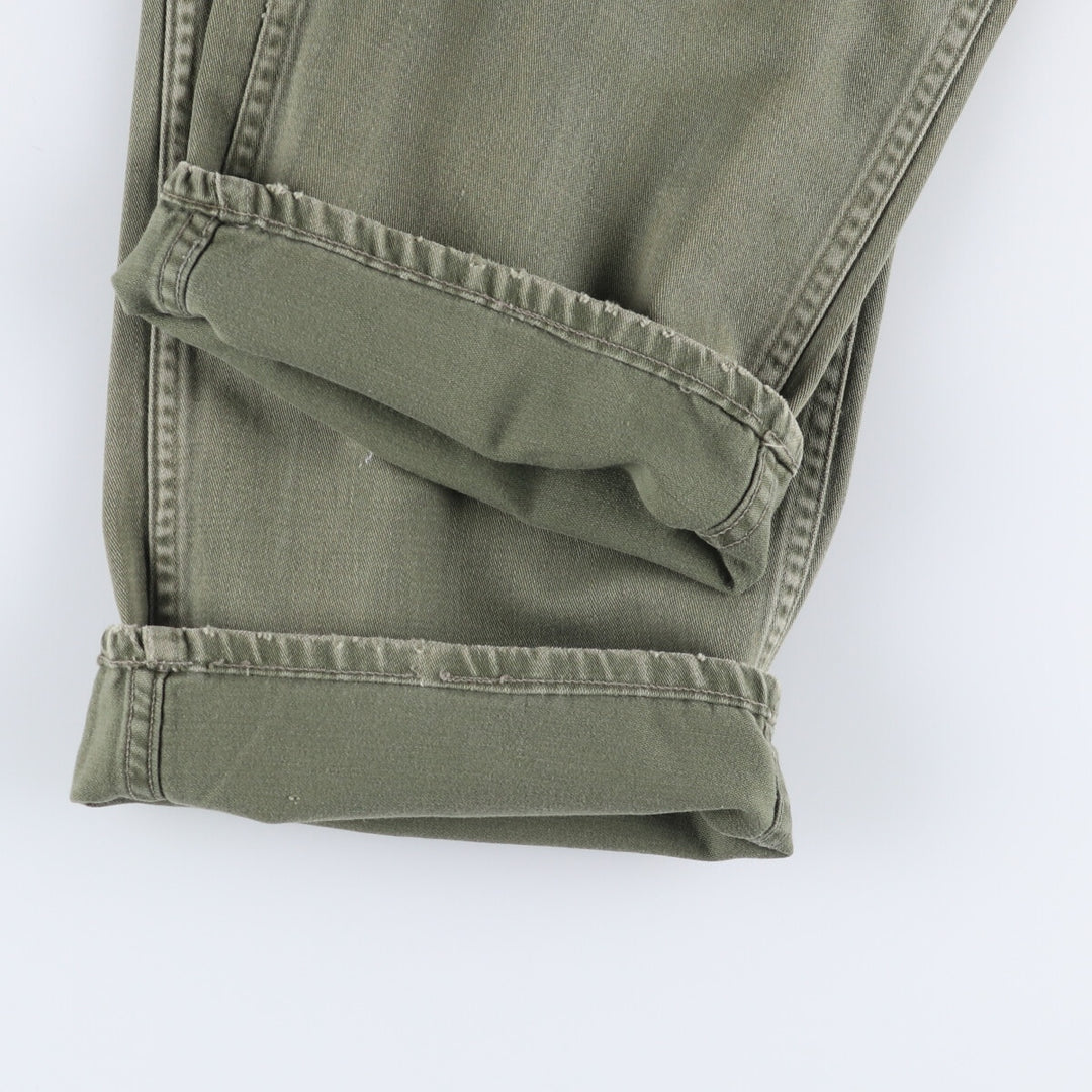 1960'S US military baker pants, made in USA, women's size L (w28), vintage unclear Khaki type sage green Vintage Second Hand