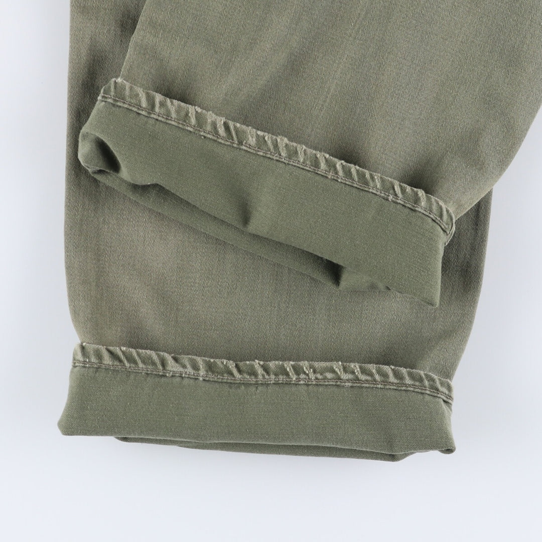1960'S US military baker pants, made in USA, women's size L (w28), vintage unclear Khaki type sage green Vintage Second Hand