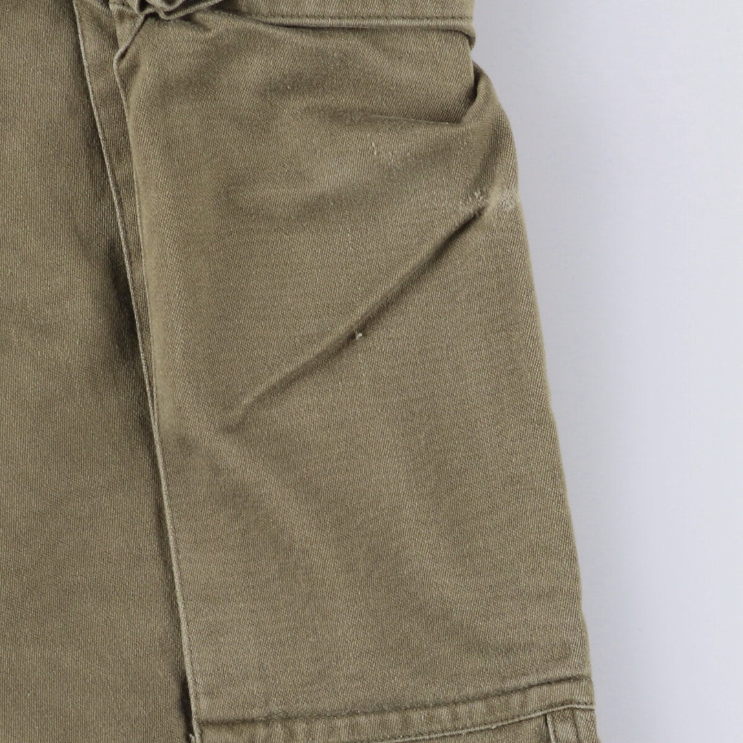 1970'S Dutch military genuine military cargo pants combat pants 78-80 women's size L (w28) vintage cotton Khaki type Vintage Second Hand